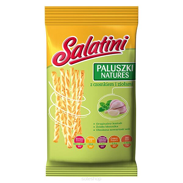 SALATINI PALUSZKI NATURES CZOSNKOWE 40G X 42SZT