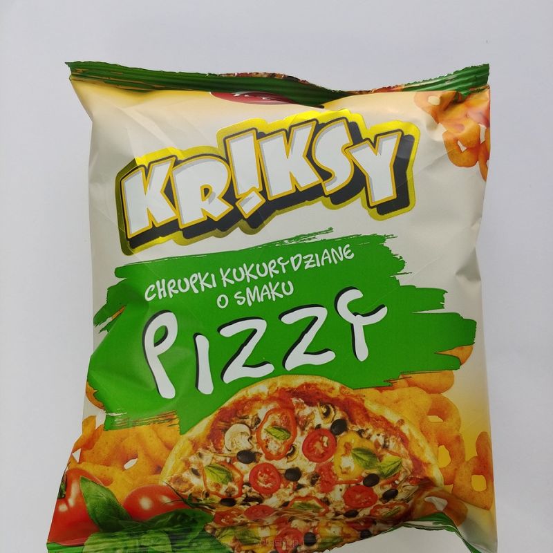 KRIKSY • CHRUPKI KUKURYDZIANE O SMAKU PIZZY - 40 SZTUK