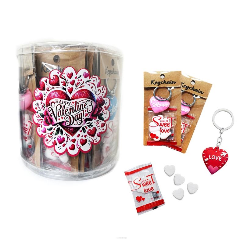 KEYCHAN VALENTIN DAY 24 SZT DRAŻE Walentynki