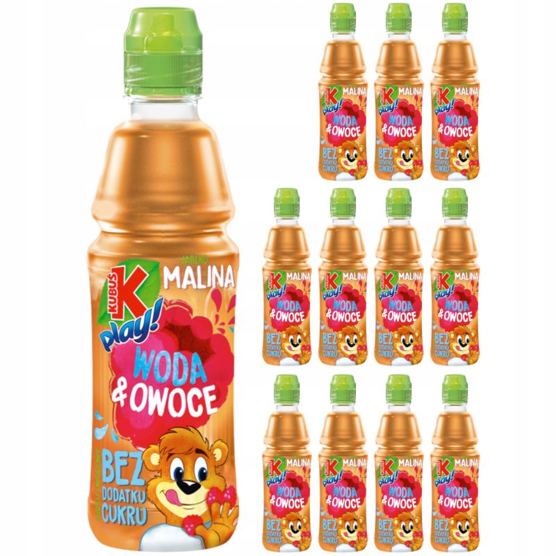 KUBUŚ PLAY - JABŁKO • MALINA • 400ML - 12 SZTUK