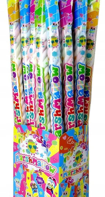PIANKI ZAKRĘCONE OWOCOWE MARSHMALLOW 24SZT X 18G