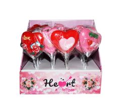 HEART LOLLIPOP • LIZAKI W KSZTAŁCIE SERC Z MIŁOSNYMI NAPISAMI - 24 SZTUK