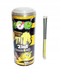 SŁOMKA Z KWAŚNYM PROSZKIEM • 2 IN 1 LEMON & COLA - 300 SZTUK