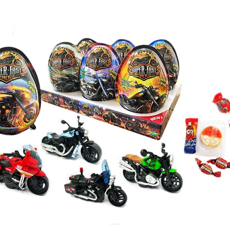 SUPER FAST XXXL MOTORCYCLE PLASTIG EGG 25 G Jajka z niespodzianką